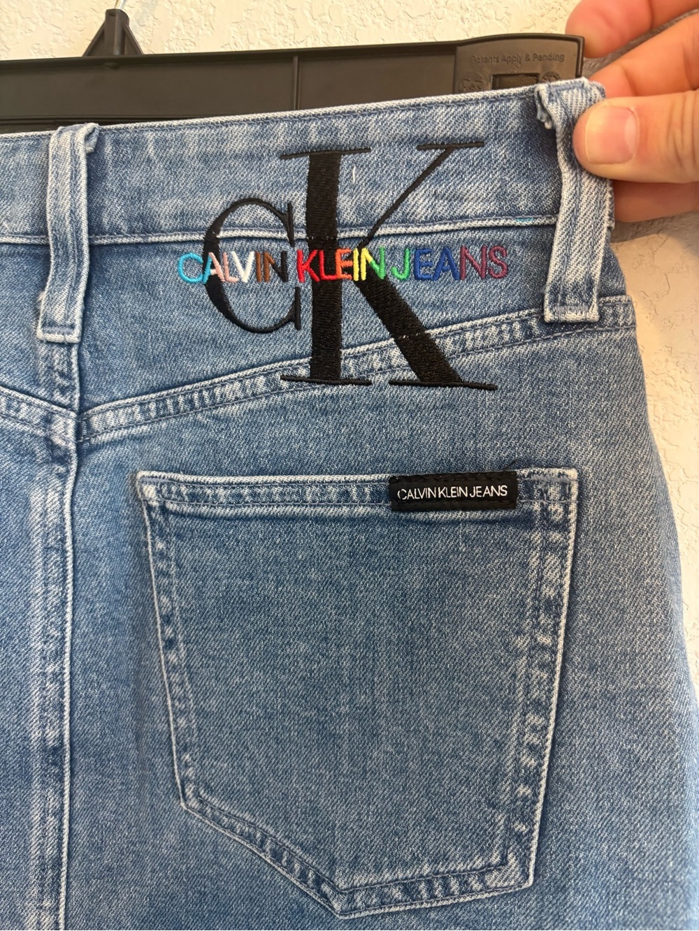 Calvin Klein CK1 High Rise Denim Mini Skirt Button Fly Y2K Women’s W25 - Picture 15 of 15